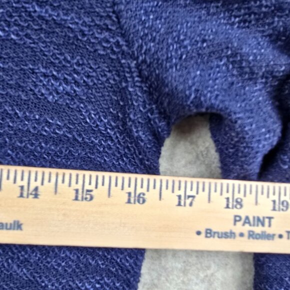 Charming Charlie Womens Navy Blue Lace-Trim Long-Sleeve Knit Top - Picture 5 of 6